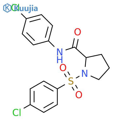 N-(4-CHLOROPHENYL)-1-[(4-CHLOROPHENYL)SULFONYL]-2-PYRROLIDINECARBOXAMIDE structure