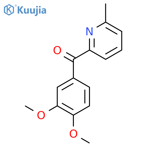 2-(3,4-Dimethoxybenzoyl)-6-methylpyridine structure