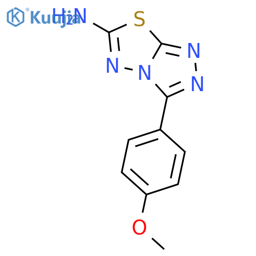 1,2,4-Triazolo[3,4-b][1,3,4]thiadiazol-6-amine, 3-(4-methoxyphenyl)- structure