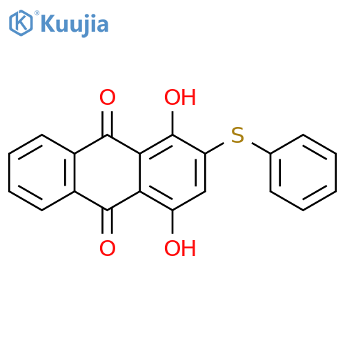 9,10-Anthracenedione, 1,4-dihydroxy-2-(phenylthio)- structure