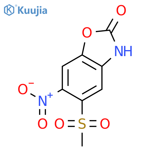 5-Methanesulfonyl-6-nitro-3H-benzooxazol-2-one structure