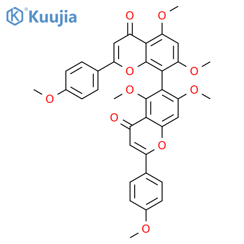 5,7,5',7'-tetramethoxy-2,2'-bis-(4-methoxy-phenyl)-[6,8']bichromenyl-4,4'-dione structure