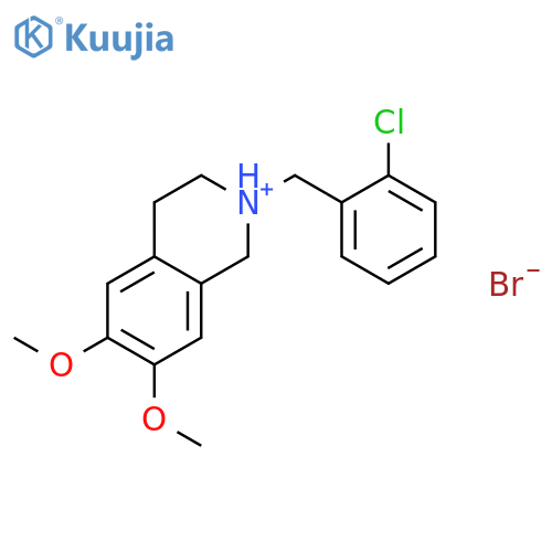 Isoquinoline,2-[(2-chlorophenyl)methyl]-1,2,3,4-tetrahydro-6,7-dimethoxy-, hydrobromide(1:1) structure
