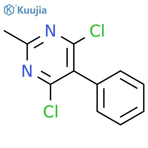 Pyrimidine, 4,6-dichloro-2-methyl-5-phenyl- structure