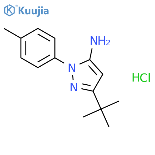 3-(tert-Butyl)-1-(p-tolyl)-1H-pyrazol-5-amine hydrochloride structure