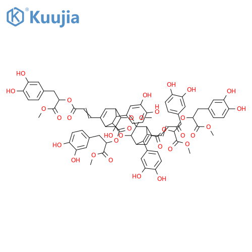 Helicterin parent acid; 3-Me ether, 9,9',9'',9'''-tetrakis[2-(3,4-dihydroxyphenyl)-1R-(methoxycarbonyl)ethyl] ester structure