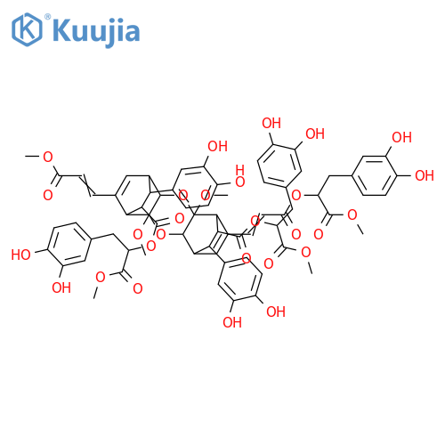 Helicterin parent acid; 3,3''-Di-Me ether, 9',9'',9'''-tris[2-(3,4-dihydroxyphenyl)-1R-(methoxycarbonyl)ethyl], 9-Me ester structure