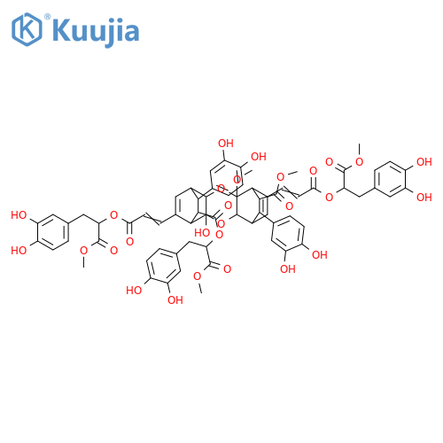 Helicterin parent acid; 3-Me ether, 9,9'',9'''-tris[2-(3,4-dihydroxyphenyl)-1R-(methoxycarbonyl)ethyl], 9'-Me ester structure