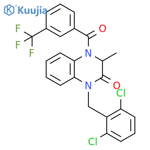 1-(2,6-DICHLOROBENZYL)-3-METHYL-4-[3-(TRIFLUOROMETHYL)BENZOYL]-3,4-DIHYDRO-2(1H)-QUINOXALINONE structure