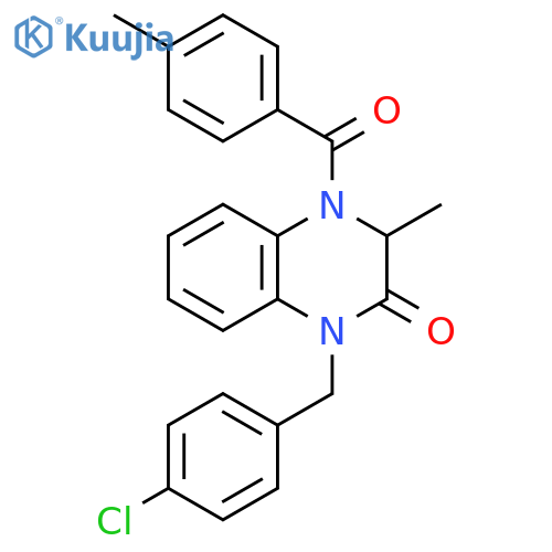 1-(4-CHLOROBENZYL)-3-METHYL-4-(4-METHYLBENZOYL)-3,4-DIHYDRO-2(1H)-QUINOXALINONE structure