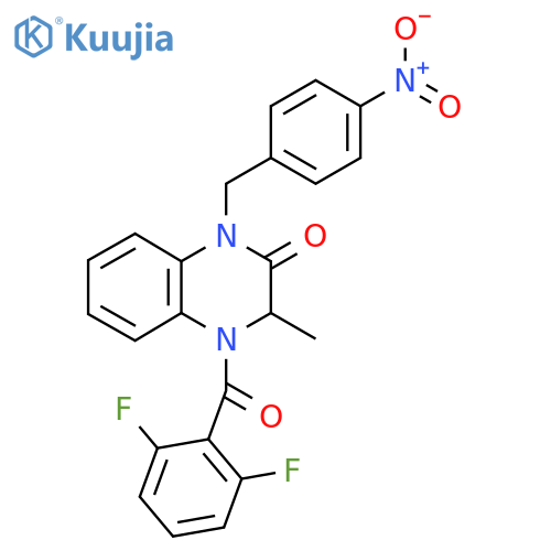 4-(2,6-Difluorobenzoyl)-3-methyl-1-(4-nitrobenzyl)-3,4-dihydro-2(1H)-quinoxalinone structure