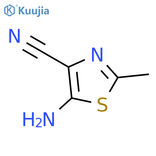5-amino-2-methyl-4-Thiazolecarbonitrile structure