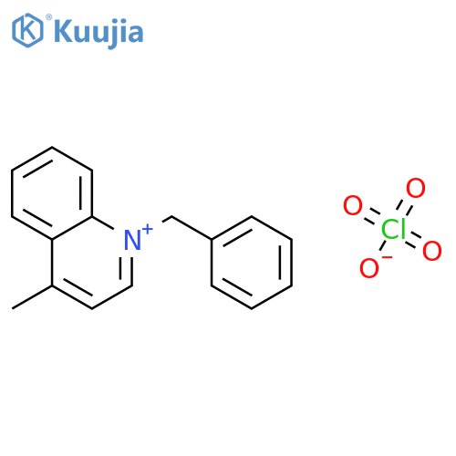 Quinolinium, 4-methyl-1-(phenylmethyl)-, perchlorate structure
