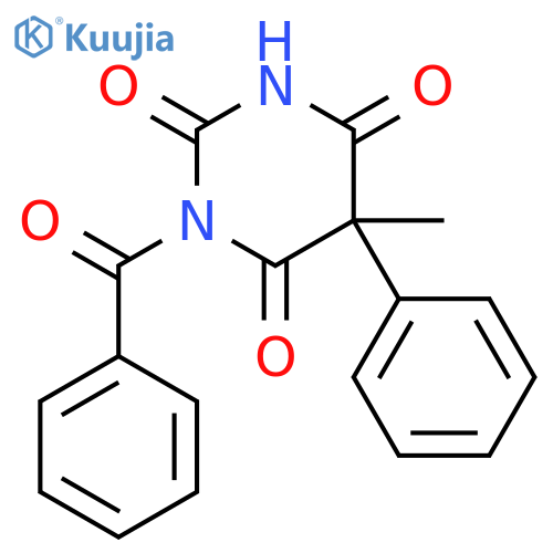 2,4,6(1H,3H,5H)-Pyrimidinetrione, 1-benzoyl-5-methyl-5-phenyl- structure