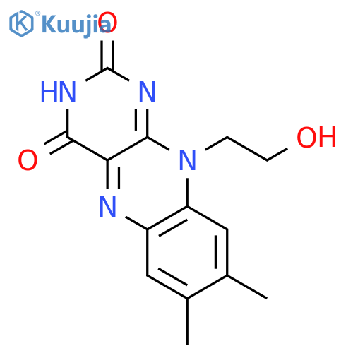 Benzo[g]pteridine-2,4(3H,10H)-dione,10-(2-hydroxyethyl)-7,8-dimethyl- structure