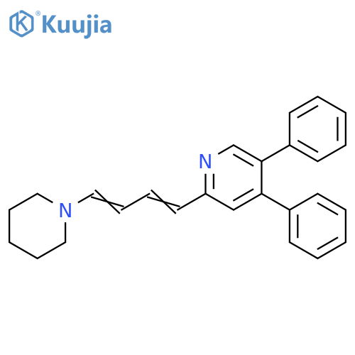 Pyridine, 4,5-diphenyl-2-[4-(1-piperidinyl)-1,3-butadien-1-yl]- structure