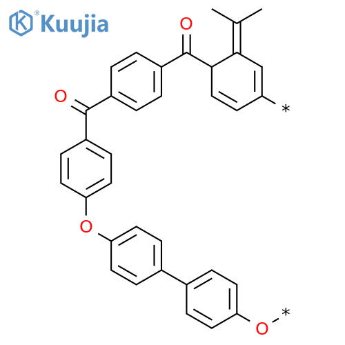 Poly[oxy-1,4-phenylene(1-methylethylidene)-1,4-phenyleneoxy-1,4-phenylenecarbonyl-1,4-phenylenecarbonyl-1,4-phenylene] structure
