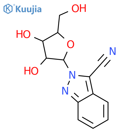 2H-Indazole-3-carbonitrile,2-b-D-ribofuranosyl- structure