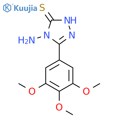 4-amino-5-(3,4,5-trimethoxyphenyl)-4H-1,2,4-triazole-3-thiol structure