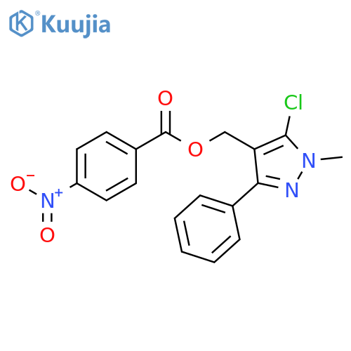 (5-CHLORO-1-METHYL-3-PHENYL-1H-PYRAZOL-4-YL)METHYL 4-NITROBENZENECARBOXYLATE structure