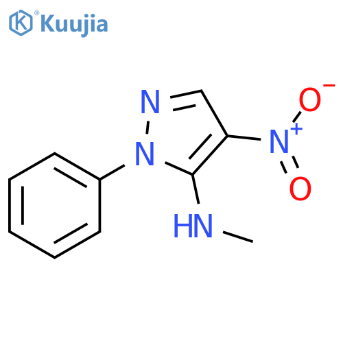 N-methyl-4-nitro-1-phenyl-1H-pyrazol-5-amine structure