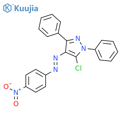 1H-Pyrazole, 5-chloro-4-[(4-nitrophenyl)azo]-1,3-diphenyl- structure