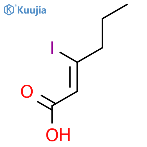 (2Z)-3-Iodo-2-hexenoic acid structure