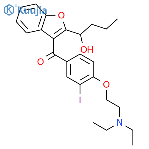 4-2-(Diethylamino)ethoxy-3-iodophenyl2-(1-hydroxybutyl)-3-benzofuranyl-methanone structure