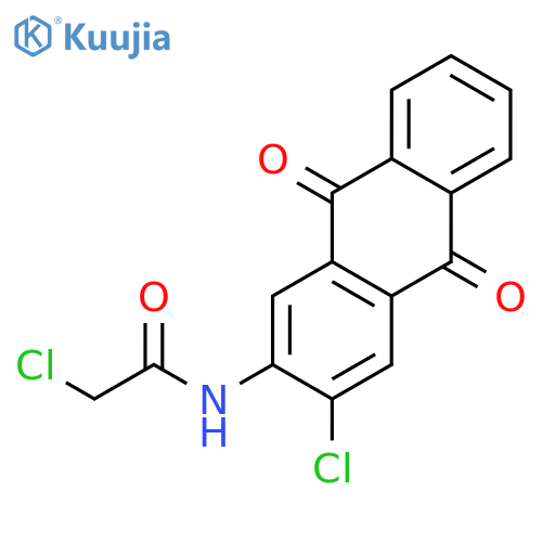 2-chloro-N-(3-chloro-9,10-dioxo-9,10-dihydroanthracen-2-yl)acetamide structure