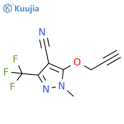 1-METHYL-5-(2-PROPYNYLOXY)-3-(TRIFLUOROMETHYL)-1H-PYRAZOLE-4-CARBONITRILE structure