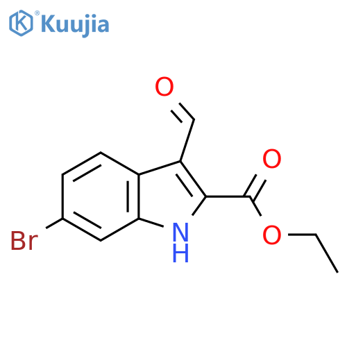 Ethyl 6-bromo-3-formyl-1H-indole-2-carboxylate structure