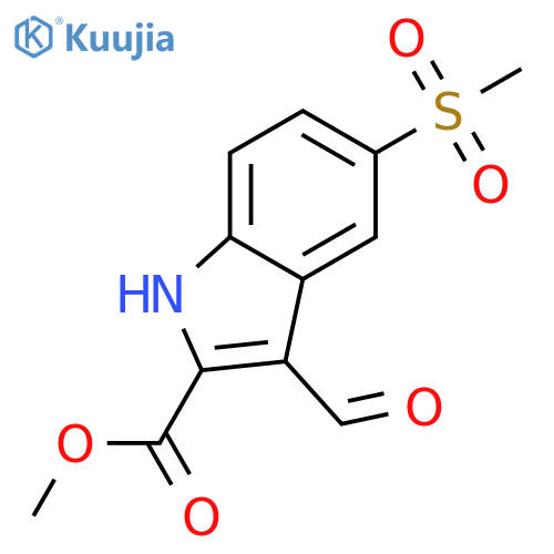 METHYL 3-FORMYL-5-METHANESULFONYL-1H-INDOLE-2-CARBOXYLATE structure