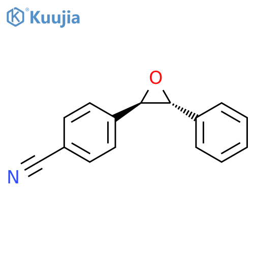 Benzonitrile, 4-[(2R,3R)-3-phenyloxiranyl]-, rel- structure