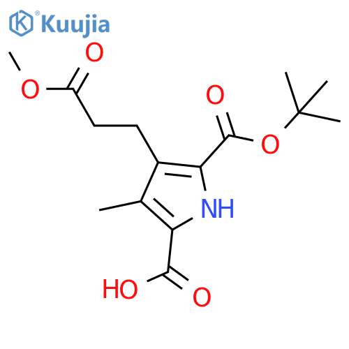 1H-Pyrrole-2,5-dicarboxylic acid, 3-(3-methoxy-3-oxopropyl)-4-methyl-, 2-(1,1-dimethylethyl) ester structure
