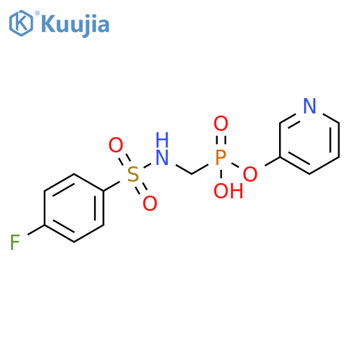 Phosphonic acid, [[[(4-fluorophenyl)sulfonyl]amino]methyl]-,mono-3-pyridinyl ester structure