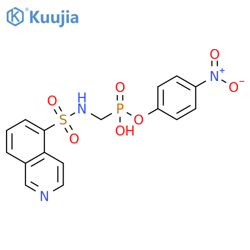 Phosphonic acid, [[(5-isoquinolinylsulfonyl)amino]methyl]-,mono(4-nitrophenyl) ester structure