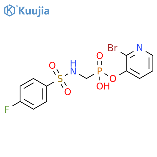 Phosphonic acid, [[[(4-fluorophenyl)sulfonyl]amino]methyl]-, mono(2-bromo-3-pyridinyl) ester (9CI) structure