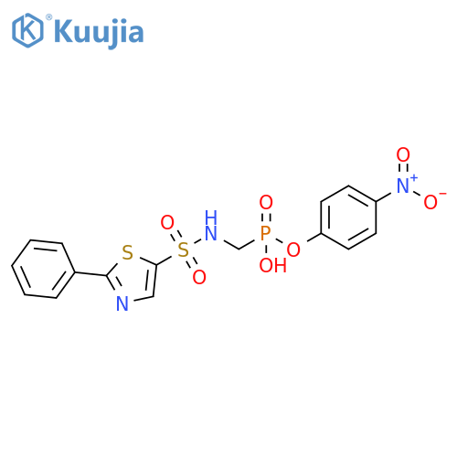Phosphonic acid, [[[(2-phenyl-5-thiazolyl)sulfonyl]amino]methyl]-, mono(4-nitrophenyl) ester (9CI) structure