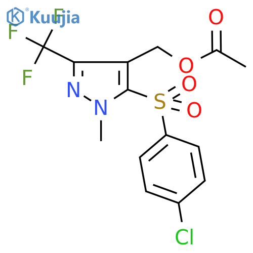 [5-[(4-CHLOROPHENYL)SULFONYL]-1-METHYL-3-(TRIFLUOROMETHYL)-1H-PYRAZOL-4-YL]METHYL ACETATE structure