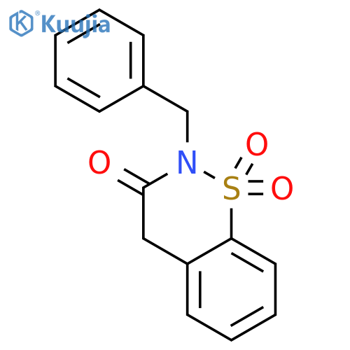 2H-1,2-Benzothiazin-3(4H)-one,2-(phenylmethyl)-, 1,1-dioxide structure