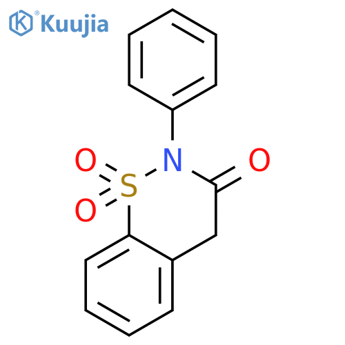 2H-1,2-Benzothiazin-3(4H)-one, 2-phenyl-, 1,1-dioxide structure