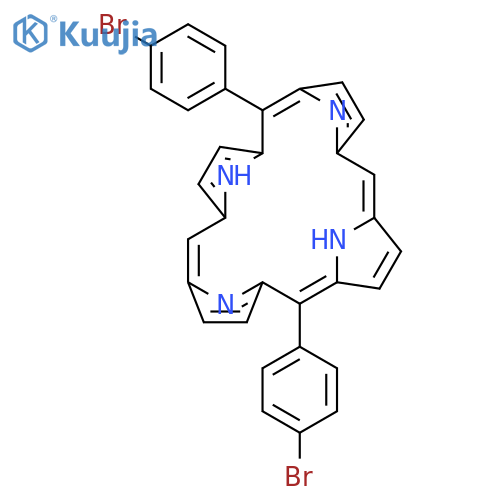 21H,23H-Porphine, 5,15-bis(4-bromophenyl)- structure