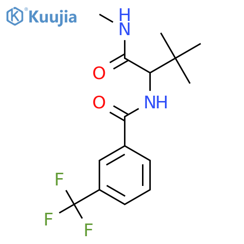 N-{2,2-dimethyl-1-[(methylamino)carbonyl]propyl}-3-(trifluoromethyl)benzenecarboxamide structure