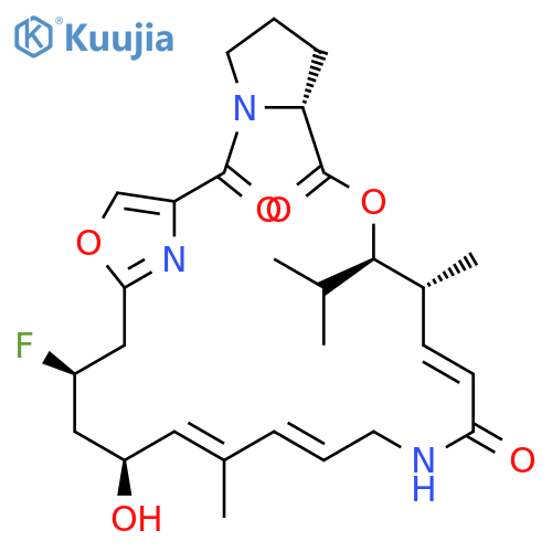 (3R,4R,5E,10E,12E,14S,16R,26aR)-16-Fluoro-14-hydroxy-3-isopropyl-4,12-dimethyl-3,4,8,9,14,15,16,17,24,25,26,26a-dodecahydro-7H-21,18-nitrilo-1H,22H-pyrrolo[2,1-c][1,8,4,19]dioxadiazacyclotetracosine-1,7,22-trione structure