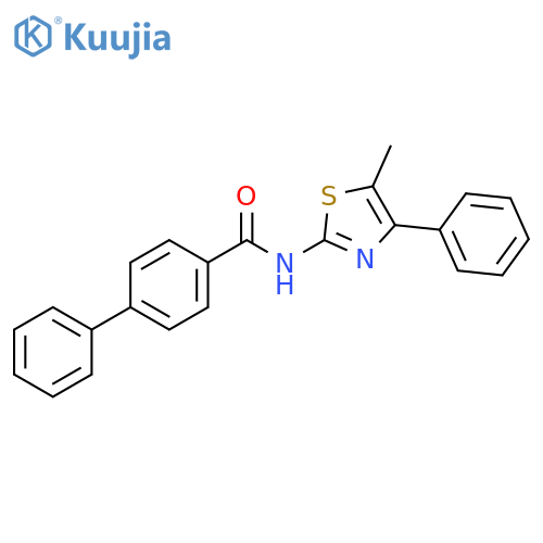 N-(5-methyl-4-phenyl-1,3-thiazol-2-yl)-1,1'-biphenyl-4-carboxamide structure