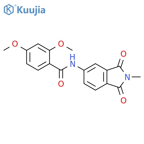 2,4-dimethoxy-N-(2-methyl-1,3-dioxo-2,3-dihydro-1H-isoindol-5-yl)benzamide structure