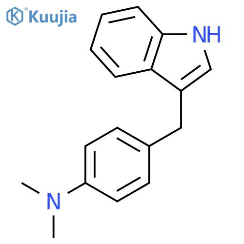 4-(1H-indol-3-ylmethyl)-N,N-dimethylaniline structure