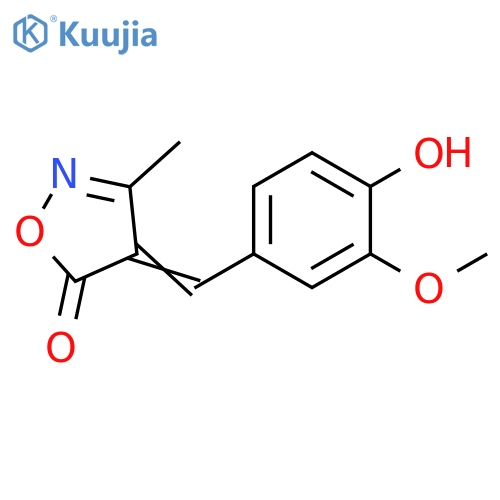 5(4H)-Isoxazolone, 4-[(4-hydroxy-3-methoxyphenyl)methylene]-3-methyl- structure