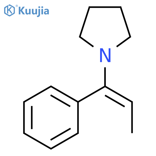 Pyrrolidine, 1-(1-phenyl-1-propenyl)-, (E)- structure