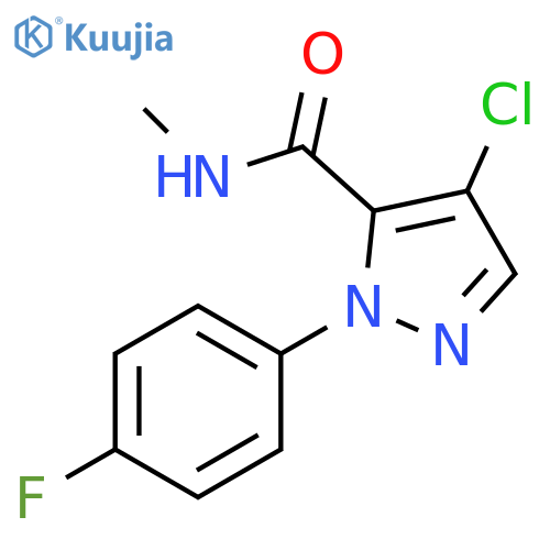 1H-Pyrazole-5-carboxamide, 4-chloro-1-(4-fluorophenyl)-N-methyl- structure